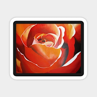 Orange Rose Magnet