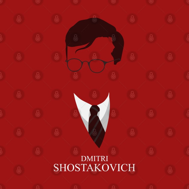 Dmitri Shostakovich - Minimalist Portrait by Wahyu Aji Sadewa