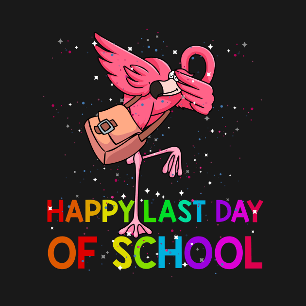 Dabbing flamingo woo hoo happy last day of school by klausgaiser
