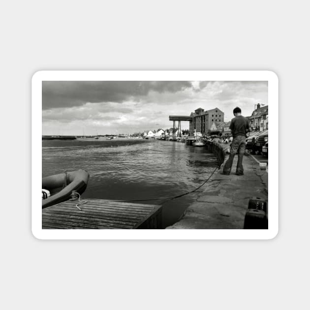 Fishing at Wells next the Sea Harbour, Norfolk, UK Magnet by richflintphoto