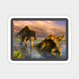 Hypacrosaurus at Dawn Paleoart Magnet