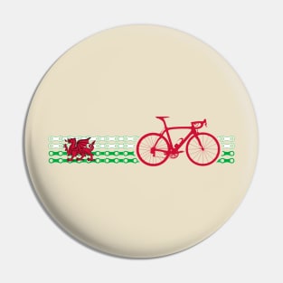 Bike Stripes Wales (Chain) Pin