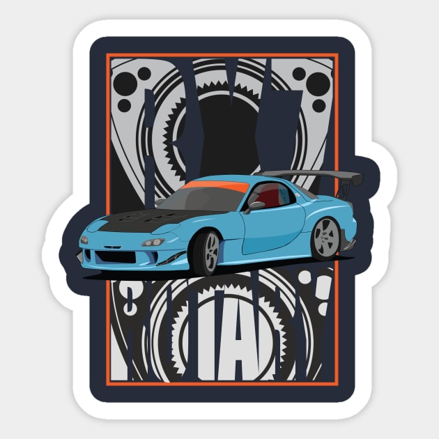Rotary Engine - Mazda Rx7 - Sticker | TeePublic