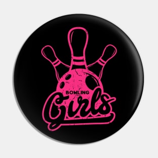 Cool Pink Bowling Girls Pin