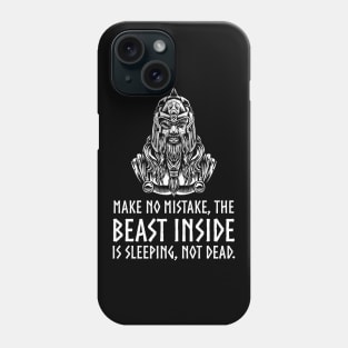 Motivational Viking Mythology - The Beast Inside - God Odin Phone Case