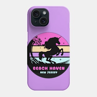 Surfing Unicorn At Beach Haven, New Jersey Phone Case