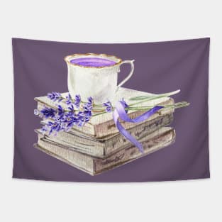 Lavender & Books Tapestry