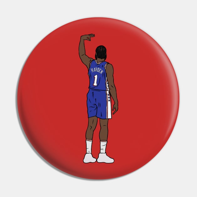 James Harden 3 Point Celebration Pin by rattraptees