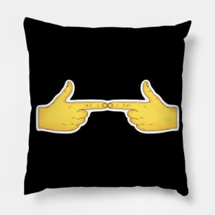 Fingers Touching I’m Shy Meme Emoji T-Shirt Male Fingers Pillow