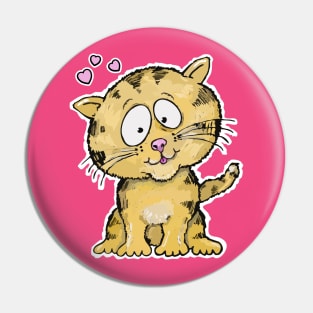 Cute lovable cartoon kitty cat Pin