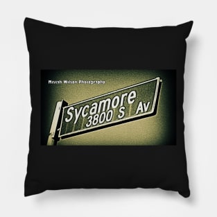 Sycamore Avenue, Los Angeles, California by Mistah Wilson Pillow