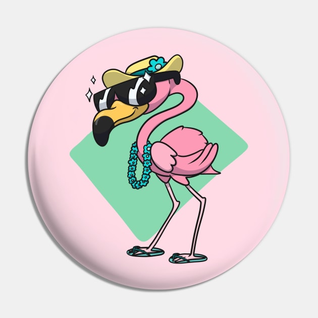 Flamingcool Flamingo Pin by Jamtastic