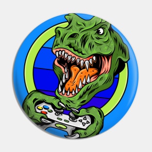 T-Rex Dino Gamer Pin