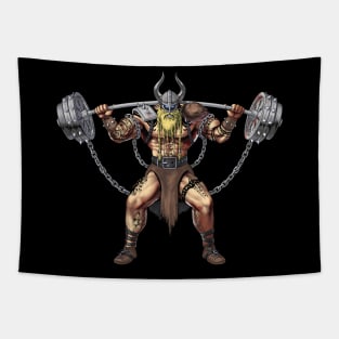 Viking Warrior Gym Bodybuilder Tapestry