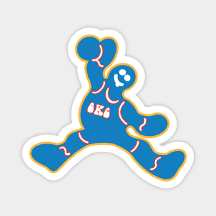 Jumping OKC Thunder Gingerbread Man Magnet