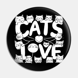 Cats love shirt funny cat lover shirt Pin