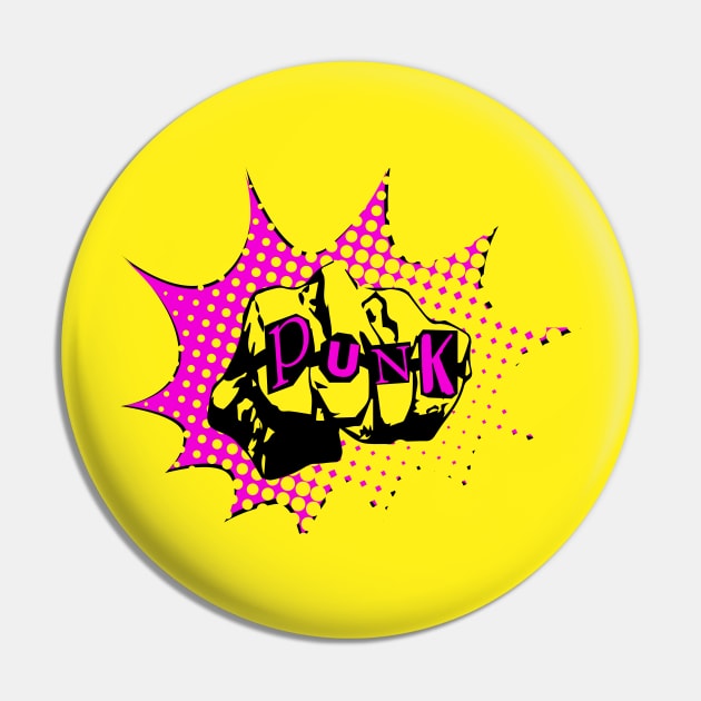 punk punch Pin by justduick