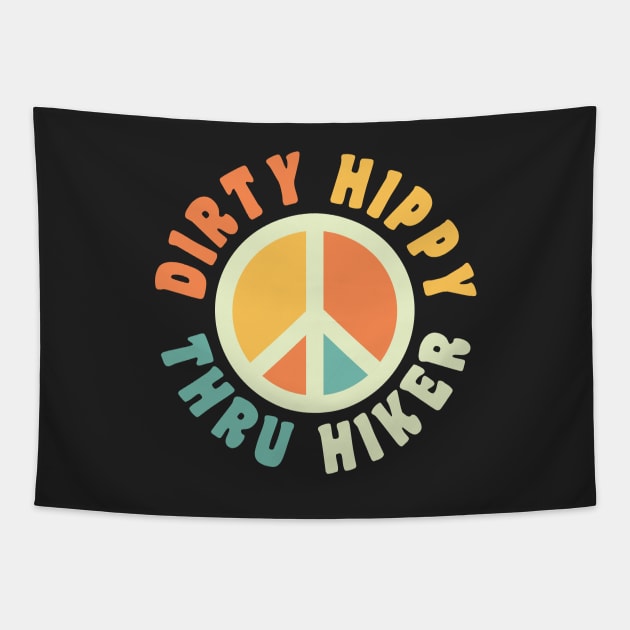 Dirty Hippy Thru Hiker Thru Hiking PCT Appalachian Trail Tapestry by PodDesignShop