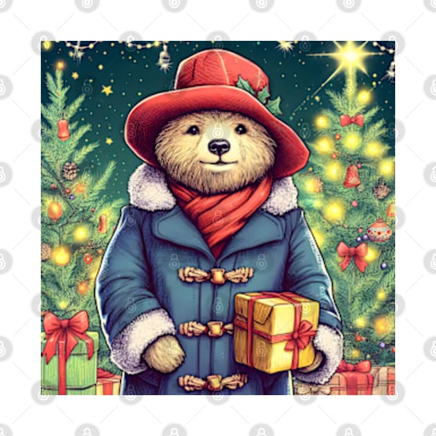 Charm and Cheer: Festive Paddington Bear Christmas Art Prints for a Whimsical Holiday Celebration! by insaneLEDP