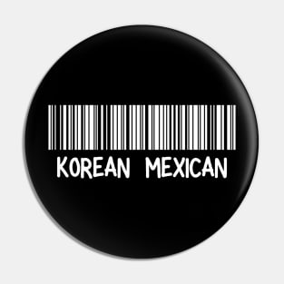 Korean Mexican - Korea, Mexico Barcode Pin