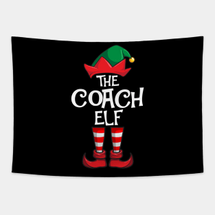 Coach Elf Matching Family Christmas Tapestry