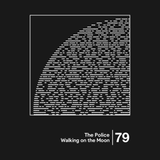 Walking on the Moon / Minimalist Graphic Artwork Design T-Shirt