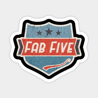 Fab five vintage art Magnet