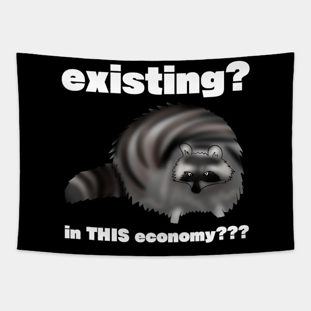 Trash Panda Racoon Meme Tapestry by TheQueerPotato