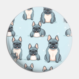 Cute cartoon French bulldog pattern 02 Pin