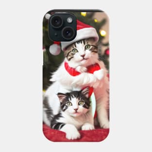 Christmas Cat - Modern Digital Art Phone Case
