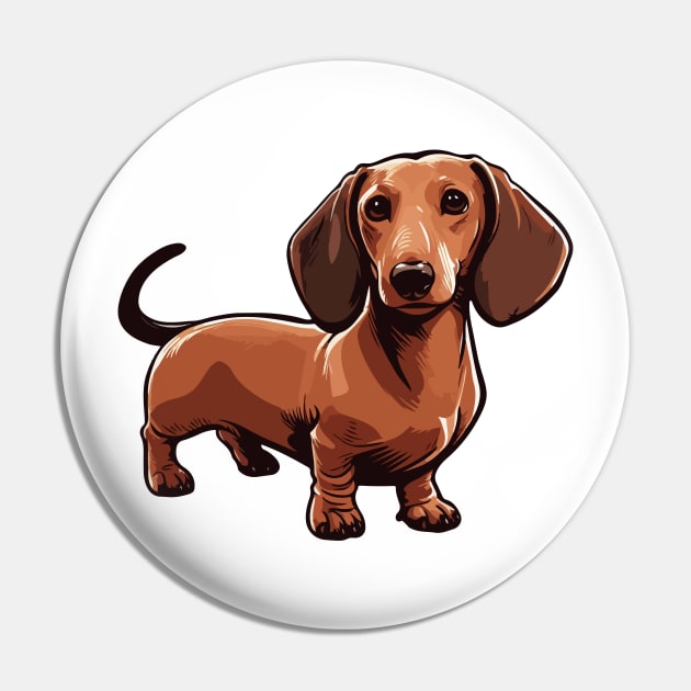 Classic Dachshund Pin by BarkandStick