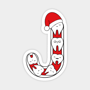 Letter J (Happimola Christmas Alphabet) Magnet