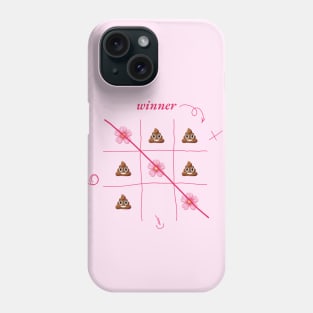 tic-tac-toe play | emoji flowers and poop Phone Case