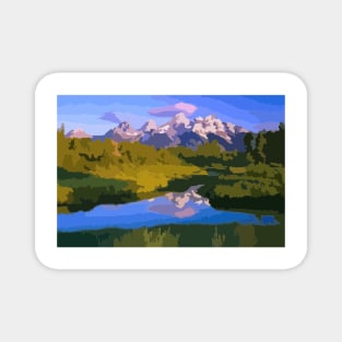 Grand Teton Painting Magnet