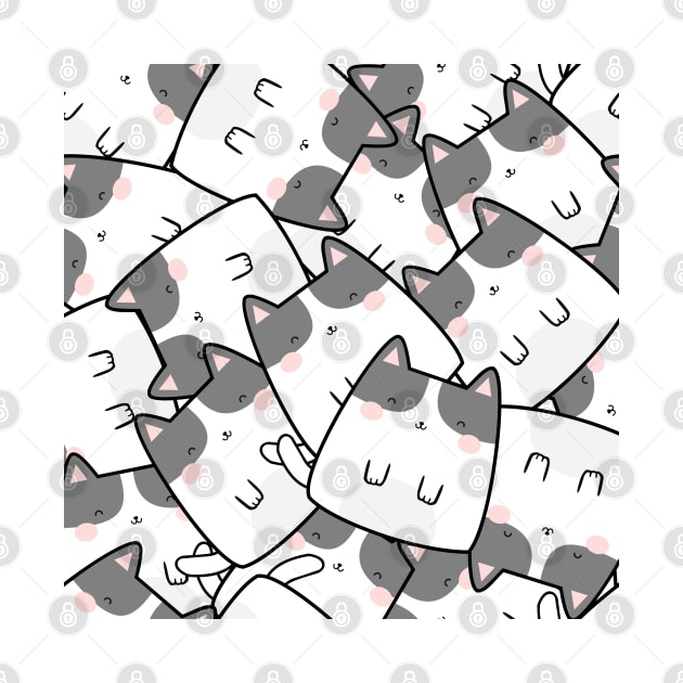 Kawaii Cute Cats Pattern by chimmychupink