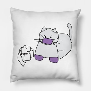 Corona Cat Purple Pillow