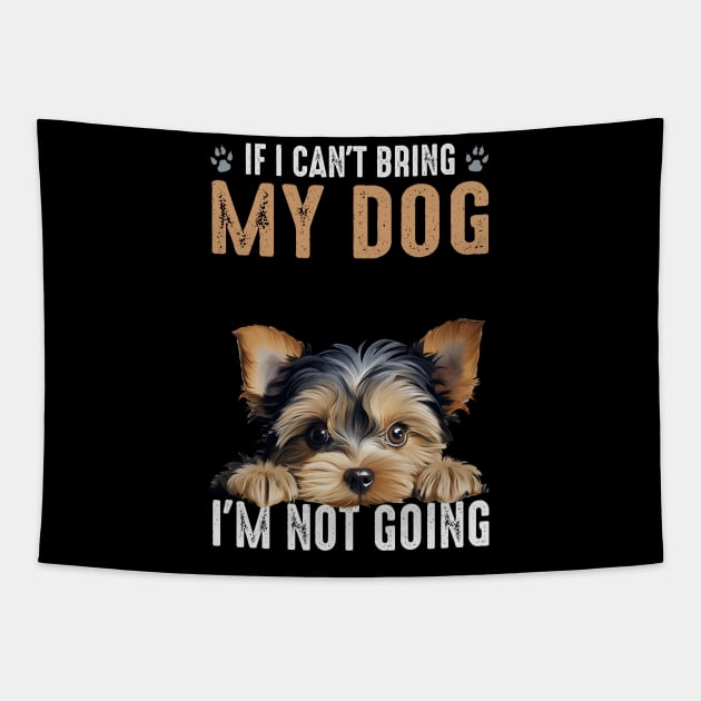 Not Going Yorkie 2 Tapestry by Tee Li’s