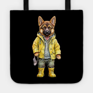 Cute Hard Working German Shepherd Tote