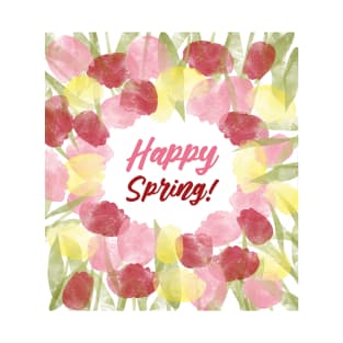 Happy Spring! | Pink Red Yellow T-Shirt