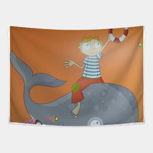 the whale and the boy t-shirt Tapestry