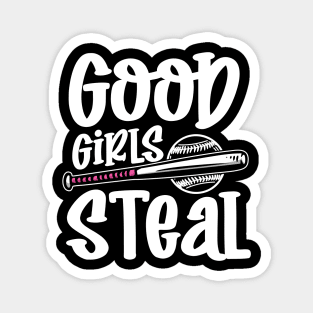 Good Girls Steal Softball Magnet