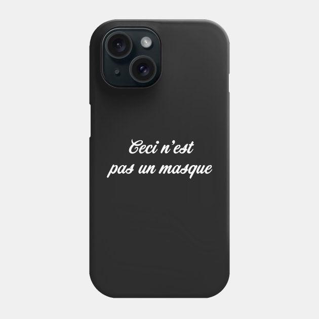 This is not a mask - calligraphy black Phone Case by Uwaki