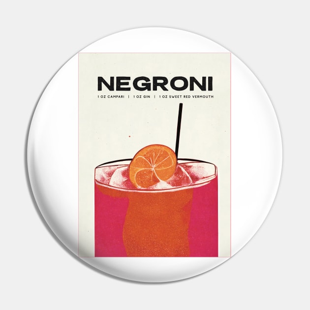 Negroni Retro Poster Big Big Glass Bar Prints, Vintage Drinks, Recipe, Wall Art Pin by BetterManufaktur