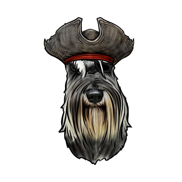 Miniature Schnauzer Pirate by whyitsme