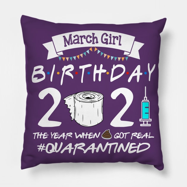 March Girl Birthday Gift 2021 Pillow by Salt88