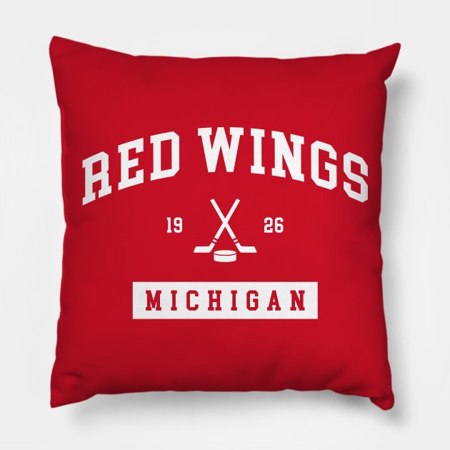 The Red Wings Pillow by CulturedVisuals