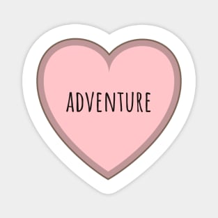 Adventure, Heart Shape Magnet