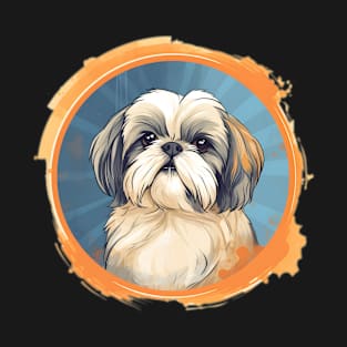 Shih Tzu Cute  Painting T-Shirt