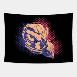 Angry Eagle Skull Tapestry