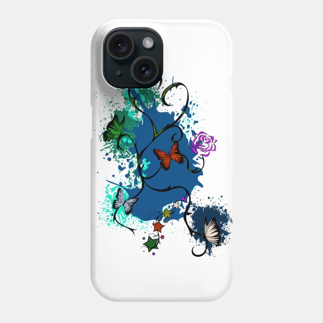 Butterfly (flowers) Phone Case by sk3tch